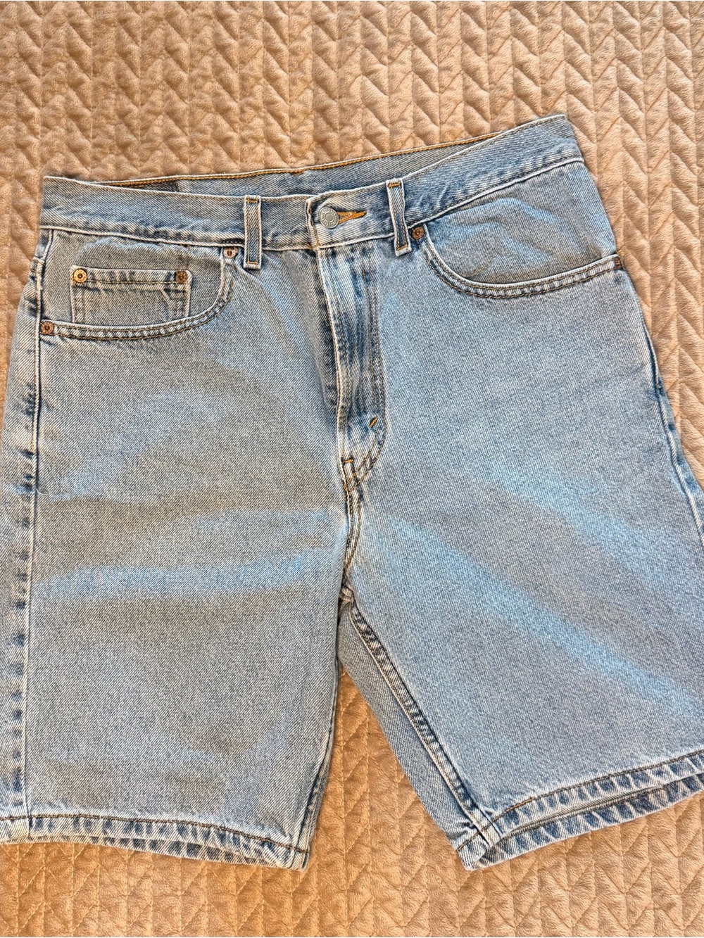 Vintage 90s Levi's Light Blue Denim Men's Jean Shorts